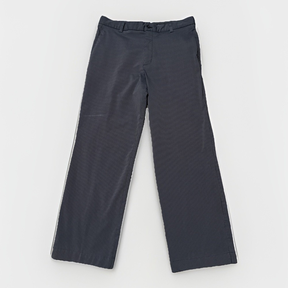 Nike Golf Pants Men's 32x30 Straight Dri-Fit Black Gray‎ Pin Stripe Breathable